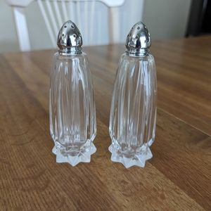 Vintage Cut Crystal Salt & Pepper shakers